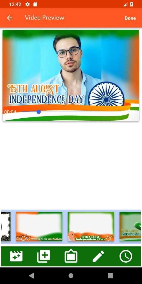 Happy Independence Day Video Maker - Status Maker स्क्रीनशॉट 12