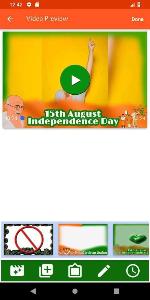 Happy Independence Day Video Maker - Status Maker स्क्रीनशॉट 7