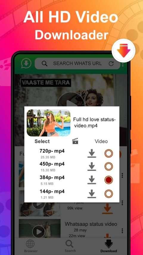 Video downloader - HD video download,save from net स्क्रीनशॉट 2