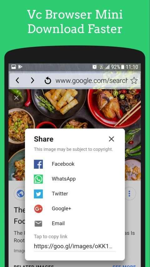 Vc browser mini - download fasterbrowser स्क्रीनशॉट 1