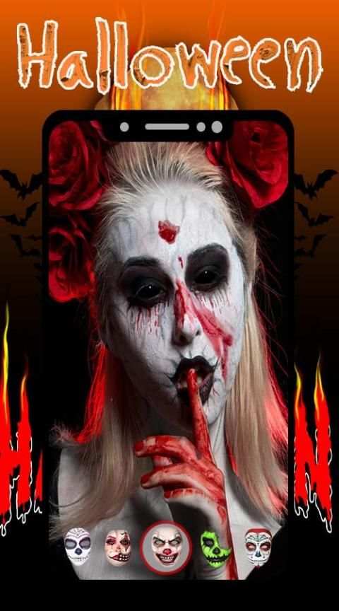 Halloween Makeup Camera Editor screenshot 1