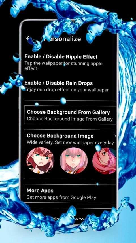 Darling Pink Anime Zero Two Live Wallpaper screenshot 2
