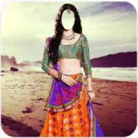 Woman Traditional Choli Photo Suit on 9Apps