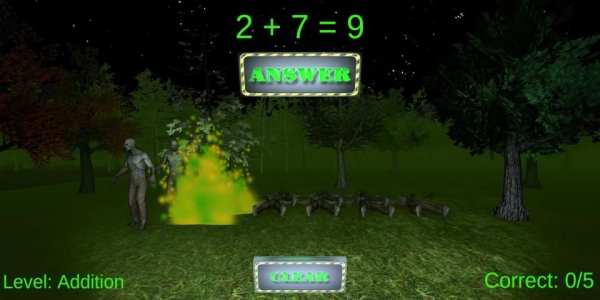 Zombie Math screenshot 1
