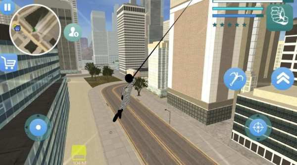 Jailbreak Stickman Rope Hero Crime स्क्रीनशॉट 2