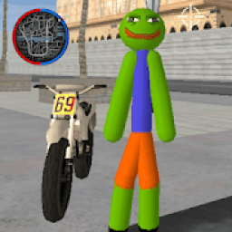 ikon Pepe the Frog Stickman Rope Hero Gangstar Crime