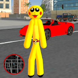 ikon Pokiman Stickman Rope Hero - Gangters Go Fight