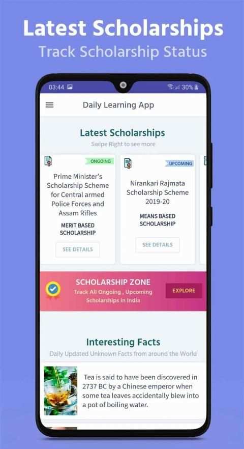Daily Learning App screenshot 1