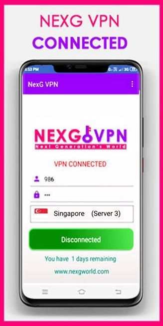 NEXG VPN screenshot 1