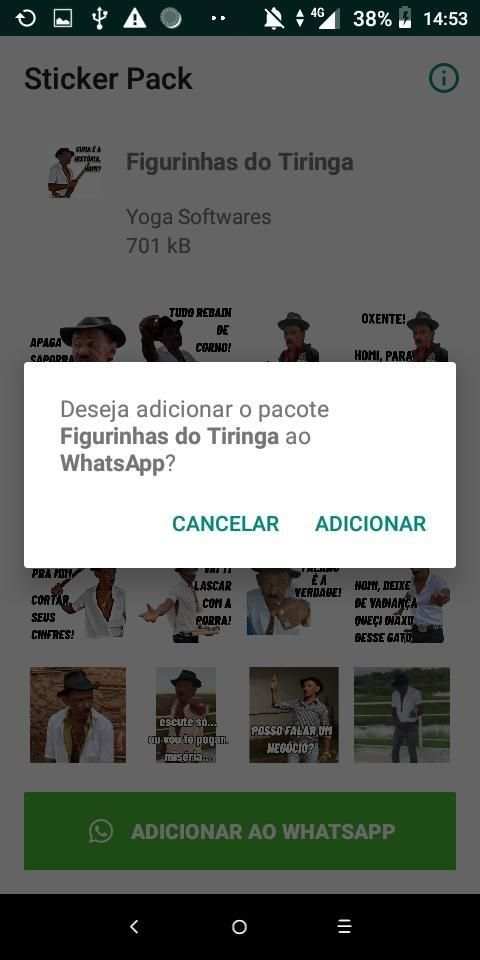 Figurinhas do Tiringa - WAStickerApps 1 تصوير الشاشة