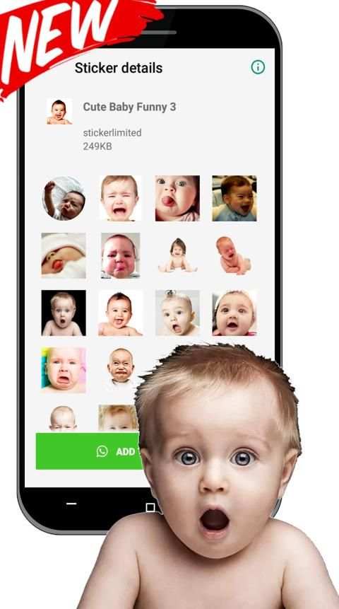 Cute Baby Funny Sticker For WAStickerApps screenshot 2
