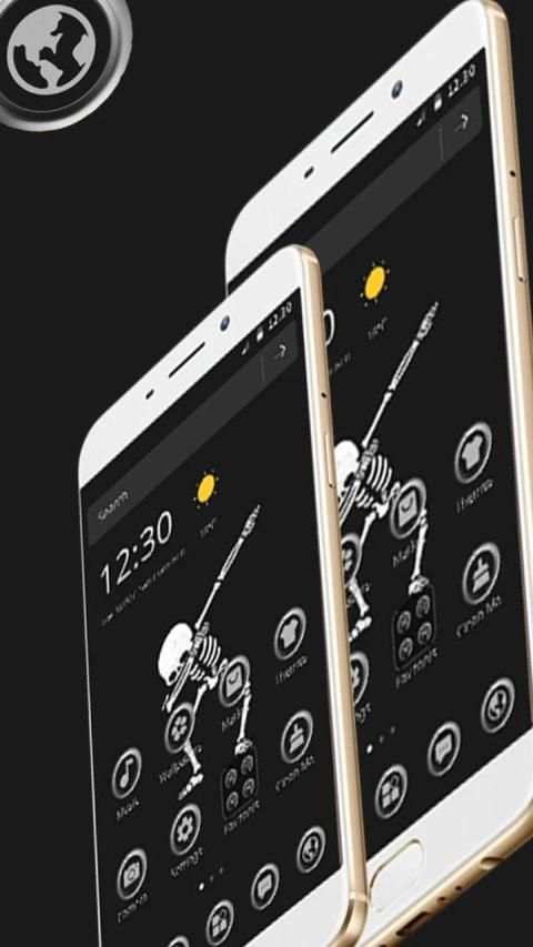 Tema Black Art Skull Dancer screenshot 4
