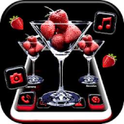 Strawberry Glass Launcher Theme