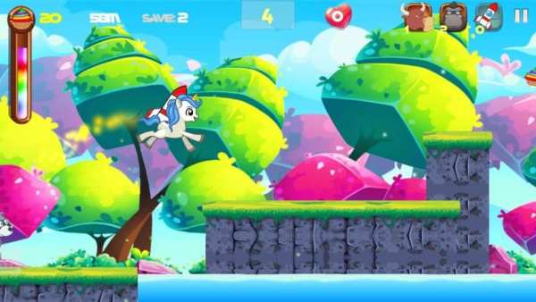 Unicorn Dash 2: Jungle Castle Run Adventure स्क्रीनशॉट 1