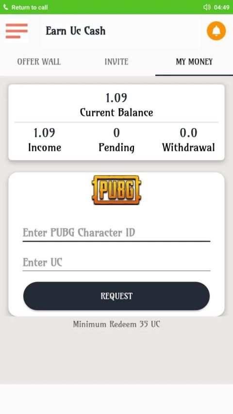 Earn Uc Cash स्क्रीनशॉट 3