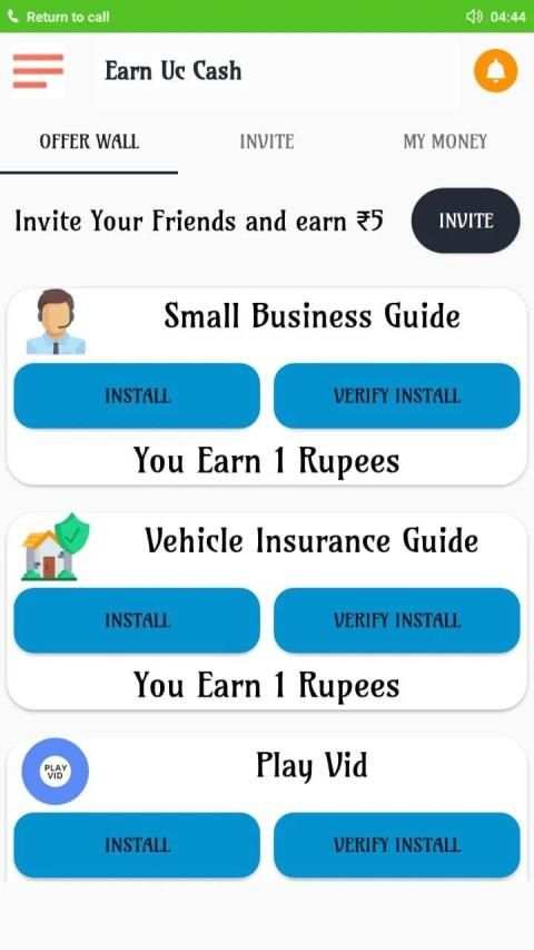 Earn Uc Cash स्क्रीनशॉट 2