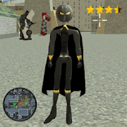 ikon Flying Stickman Panther Rope Hero Crime City