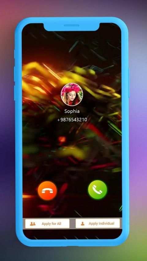Music Call Color Phone Screen स्क्रीनशॉट 1