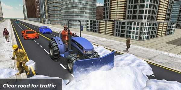 Grand Snow Clean Road Driving Simulator 19 स्क्रीनशॉट 6