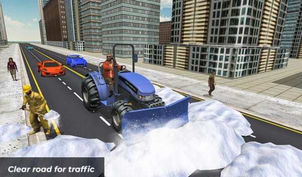 Grand Snow Clean Road Driving Simulator 19 स्क्रीनशॉट 2