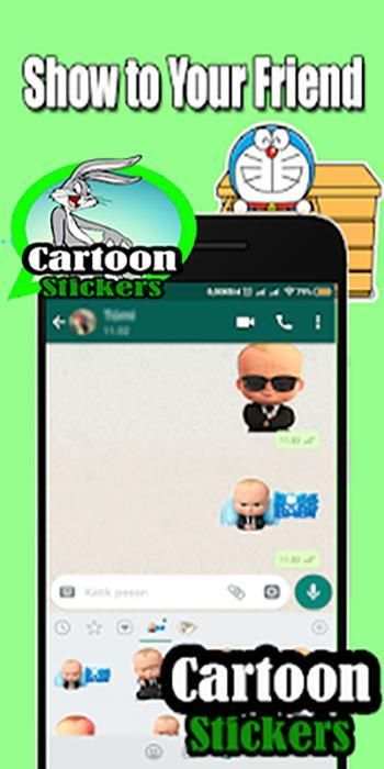 Cartoon Stickers For WA screenshot 4