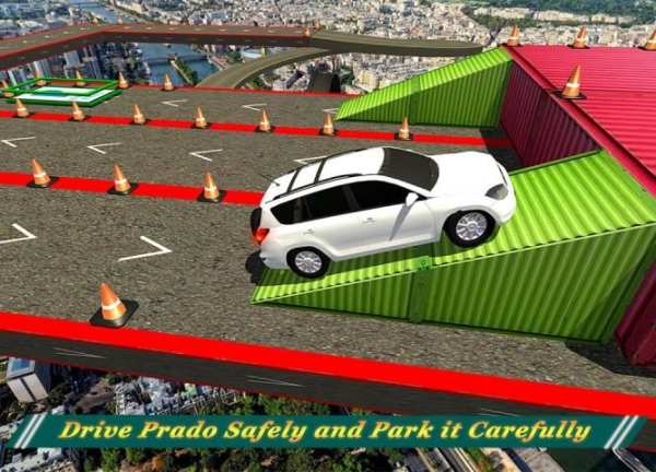 Impossible Sky Tracks Prado Car Parking Simulator स्क्रीनशॉट 3