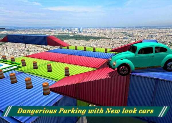 Impossible Sky Tracks Prado Car Parking Simulator स्क्रीनशॉट 2