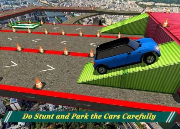 Impossible Sky Tracks Prado Car Parking Simulator स्क्रीनशॉट 4