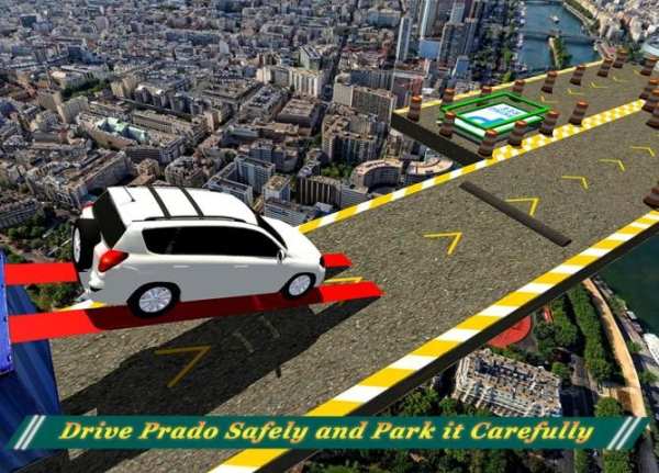 Impossible Sky Tracks Prado Car Parking Simulator स्क्रीनशॉट 1