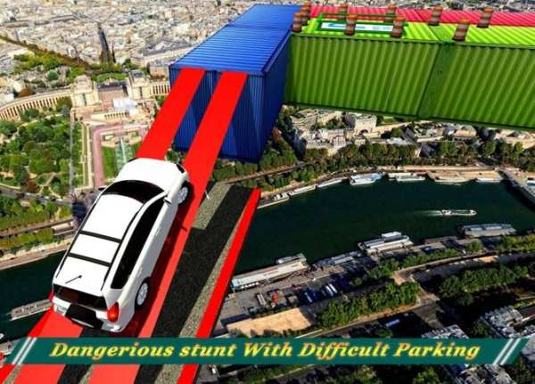 Impossible Sky Tracks Prado Car Parking Simulator स्क्रीनशॉट 5