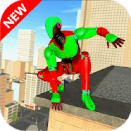 Flying Robot Rope Hero - Gangster Crime Simulator आइकन