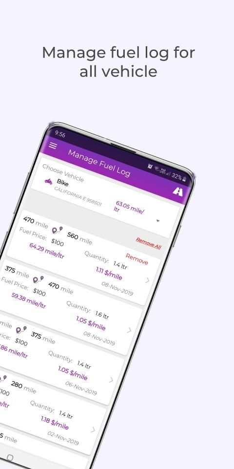 Fuelog: Fuel Log, Cost, Car Log, Tracking Reminder स्क्रीनशॉट 5