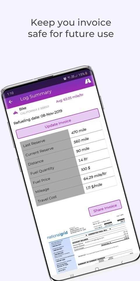 Fuelog: Fuel Log, Cost, Car Log, Tracking Reminder स्क्रीनशॉट 6