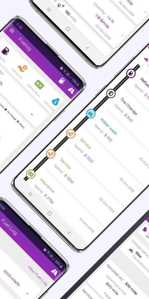 Fuelog: Fuel Log, Cost, Car Log, Tracking Reminder स्क्रीनशॉट 2
