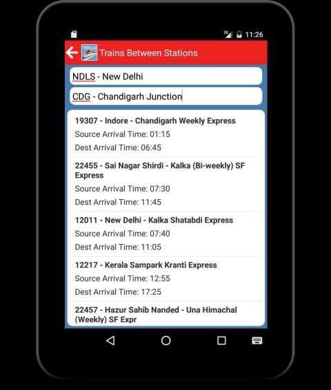 Indian Rail Offline Time Table स्क्रीनशॉट 1