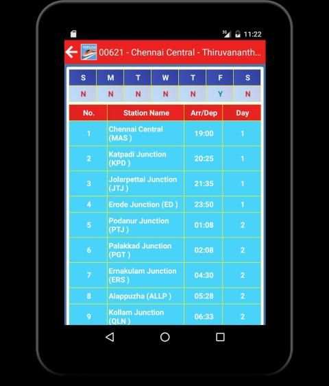 Indian Rail Offline Time Table screenshot 2