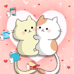 ikon Romantic Cute Cat Couple Theme