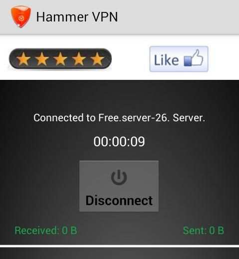 Hammer VPN AntiDPI VPN स्क्रीनशॉट 2