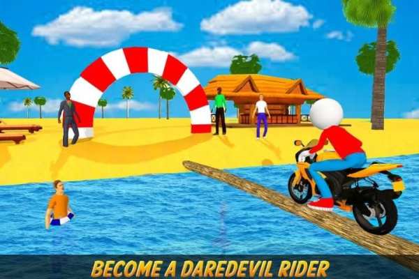 Stickman Water Surfer Bike Racing screenshot 3