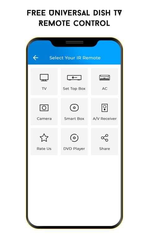 Free Universal Dish TV Remote Control स्क्रीनशॉट 1