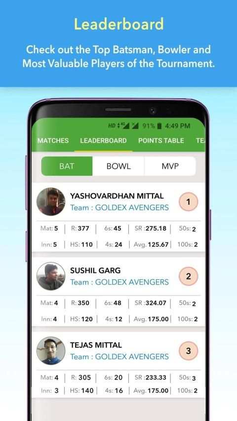 CricSync The Best Cricket Scoring App स्क्रीनशॉट 3