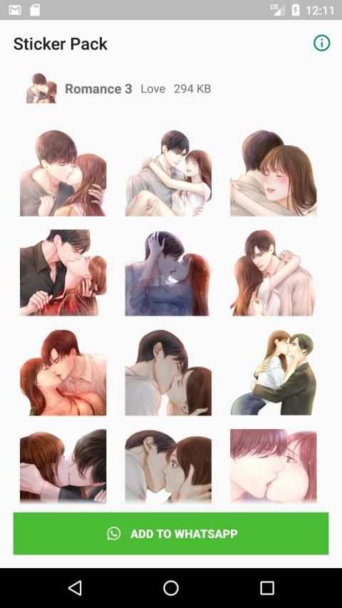 WAStickerApps Romance Stickers स्क्रीनशॉट 6