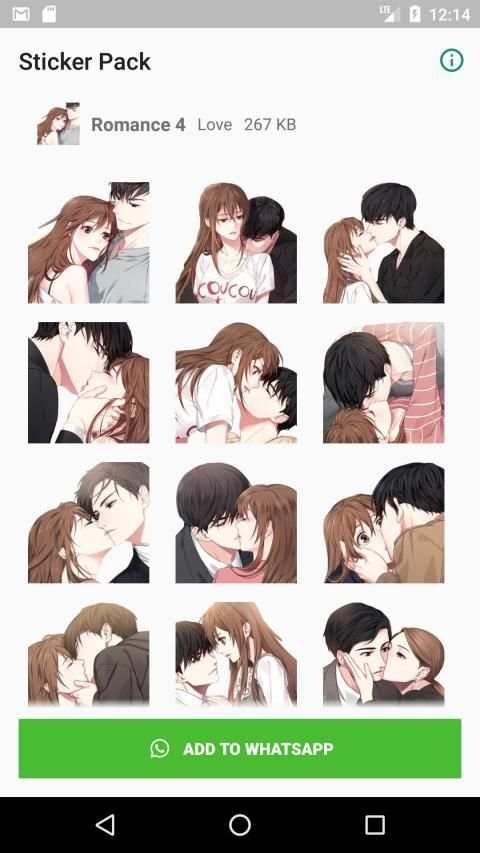 WAStickerApps Romance Stickers स्क्रीनशॉट 1