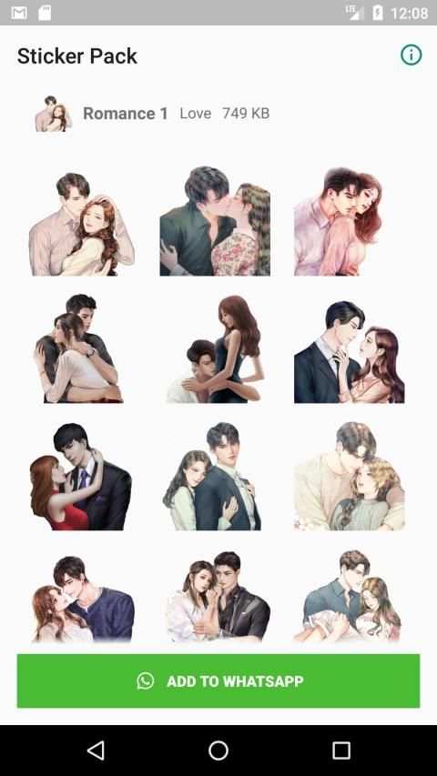 WAStickerApps Romance Stickers स्क्रीनशॉट 13