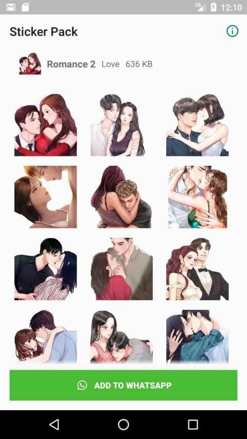 WAStickerApps Romance Stickers स्क्रीनशॉट 10