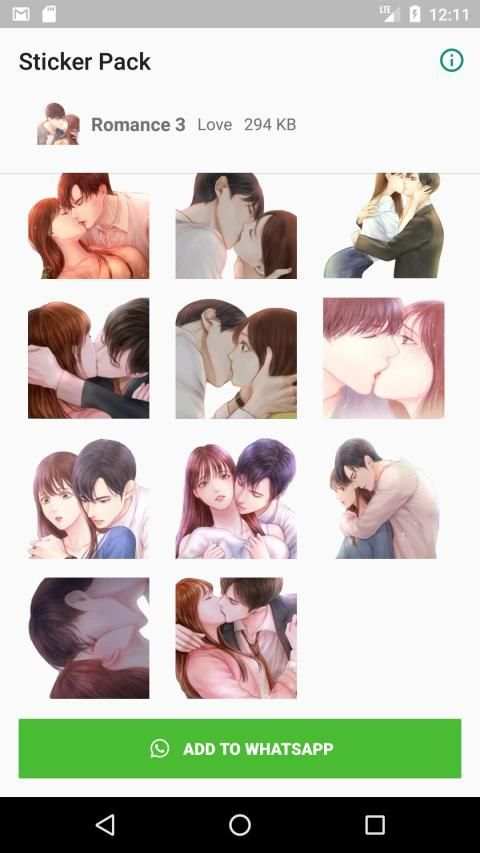 WAStickerApps Romance Stickers स्क्रीनशॉट 4
