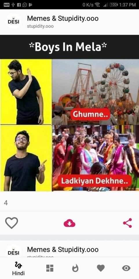 Hindi Jokes Desi Memes Download App स्क्रीनशॉट 2