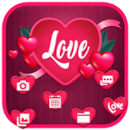 ikon Red Love Heart Theme