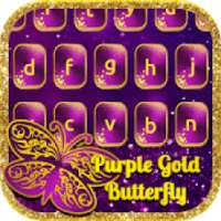 Purple Gold Butterfly Keyboard on 9Apps