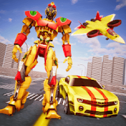 ikon Flying Robot Car Transform Jet Plane Shooting Game